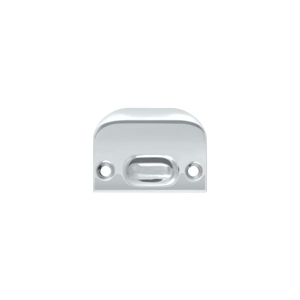 Solid Brass Full Lip Strike Plate, Polished Chrome Finish, 10PK
